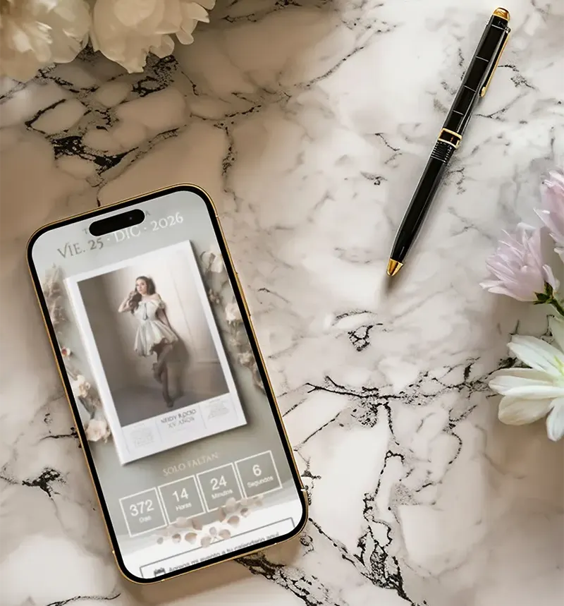 invitación digital de xv